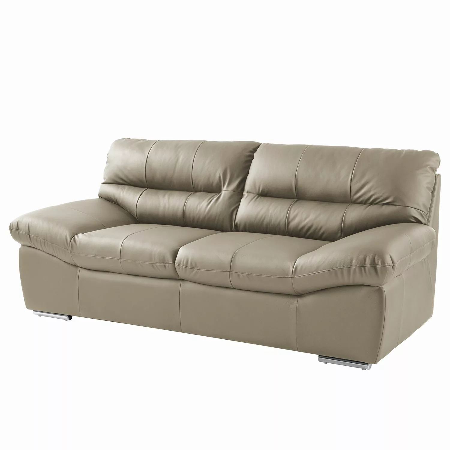 home24 Cotta Sofa Doug 2-Sitzer Steingrau Echtleder 198x87x100 cm (BxHxT) M günstig online kaufen