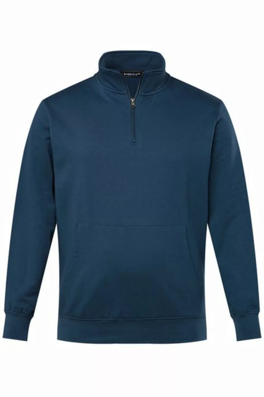 Men Plus Sweatshirt Men+ Sweat-Troyer Stehkragen Zipper bis 84/86 günstig online kaufen