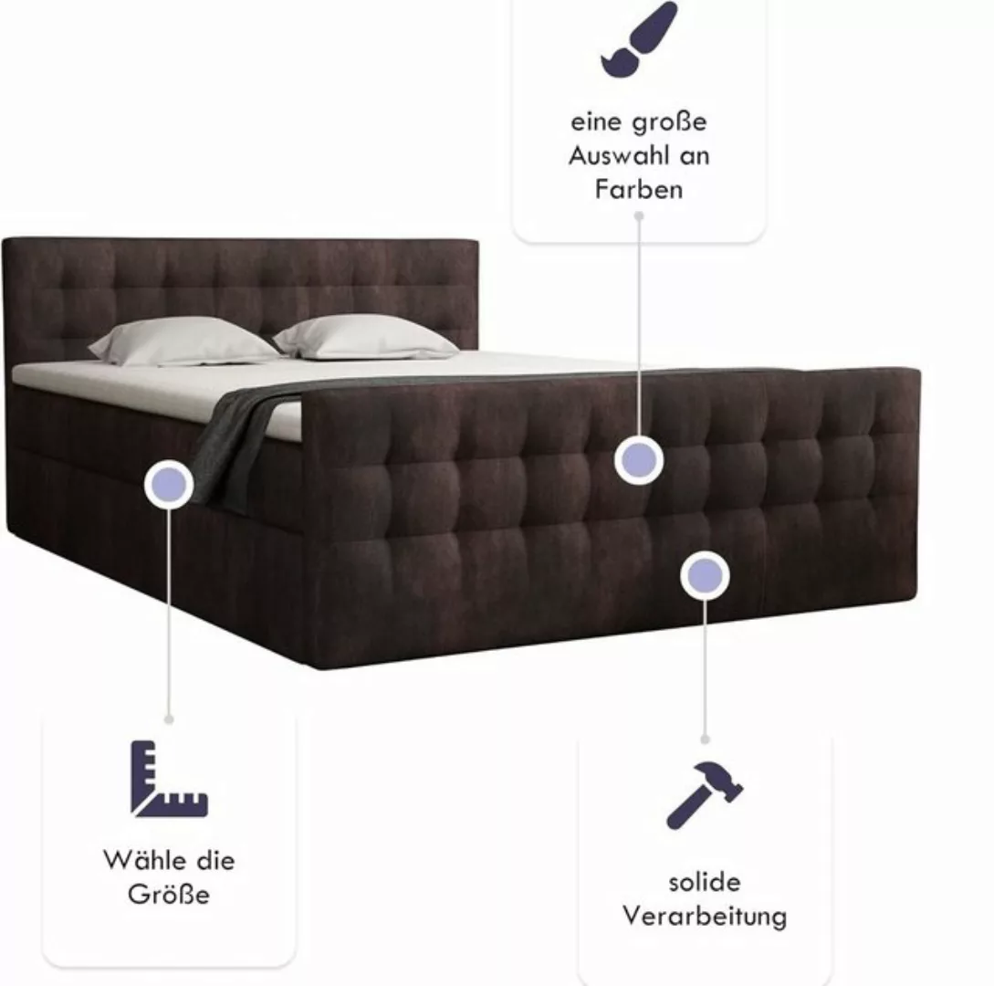 DB-Möbel Boxspringbett "PACOS" Große Doppelbett zum Schlafzimmer-vom Herste günstig online kaufen