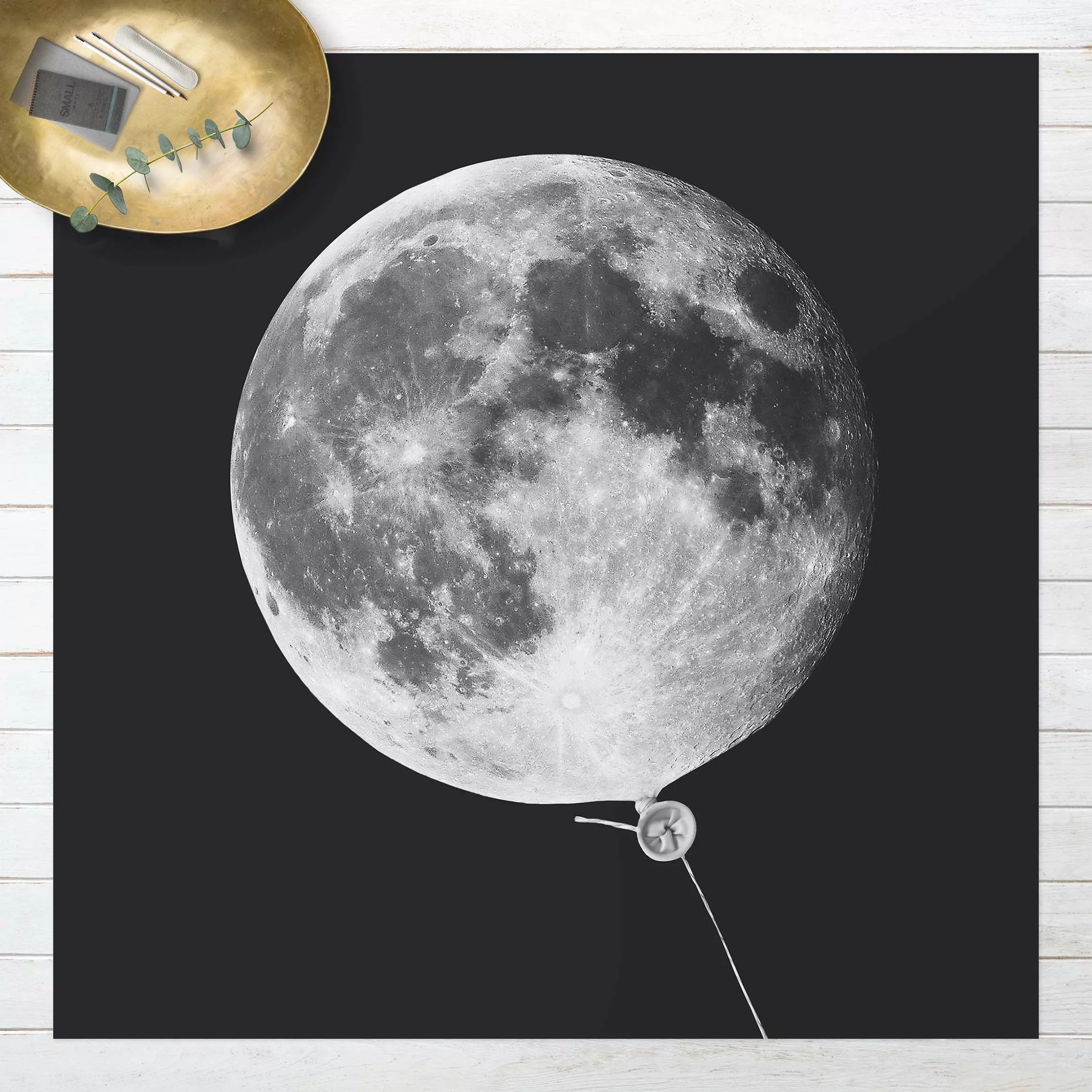 Vinyl-Teppich Luftballon mit Mond günstig online kaufen