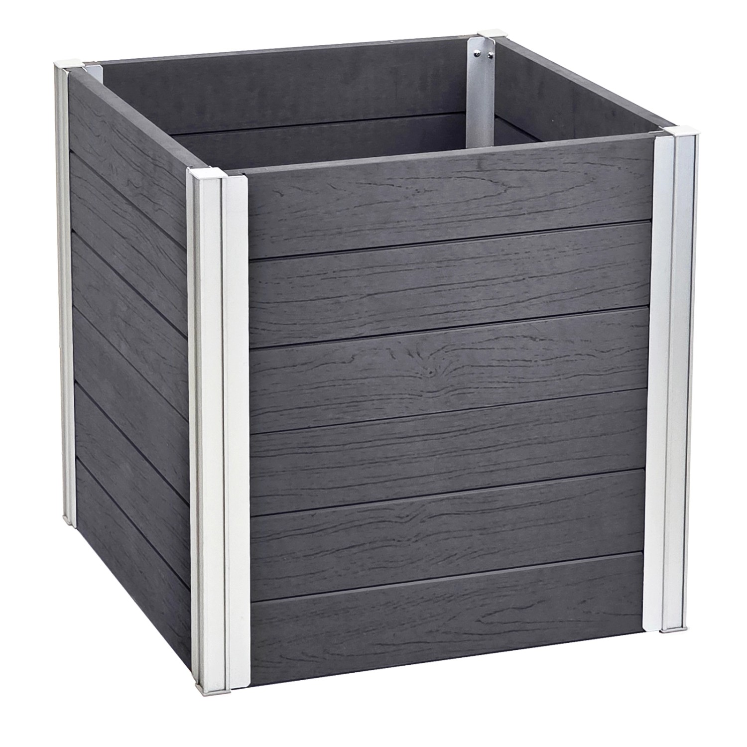 TRUTZHOLM Übertopf 57x57x56,5 cm 135 Liter Holzoptik Langlebig Pflanzkasten günstig online kaufen