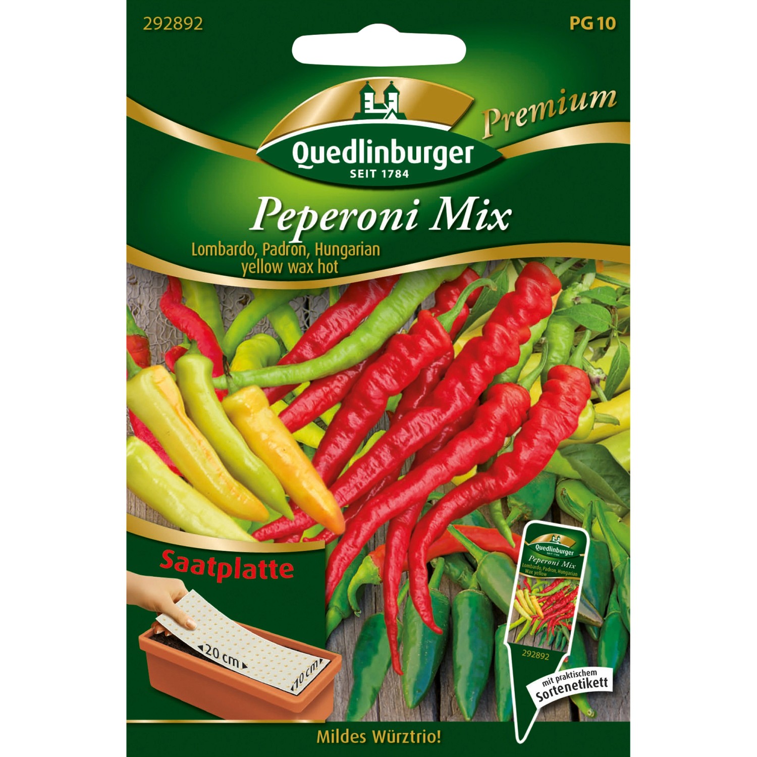 Quedlinburger Peperoni Mix Saatplatte günstig online kaufen