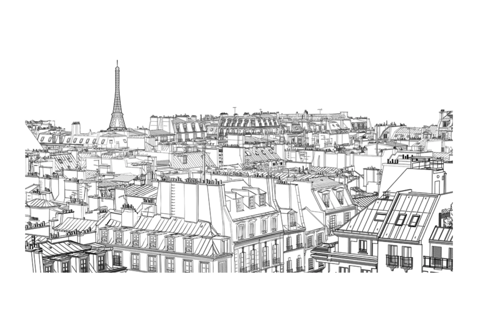Xxl Tapete - Skizzenbuch Eines Parisers günstig online kaufen