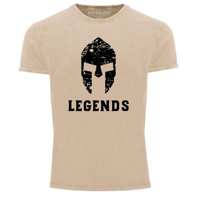 Neverless Print-Shirt Cooles Angesagtes Herren T-Shirt Sparta Legends Used günstig online kaufen