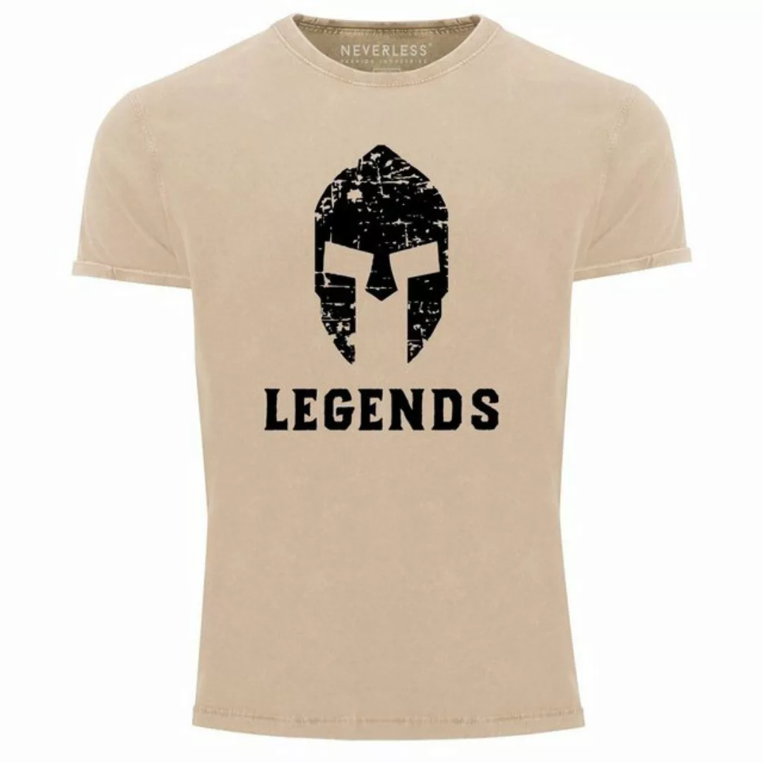 Neverless Print-Shirt Cooles Angesagtes Herren T-Shirt Sparta Legends Used günstig online kaufen