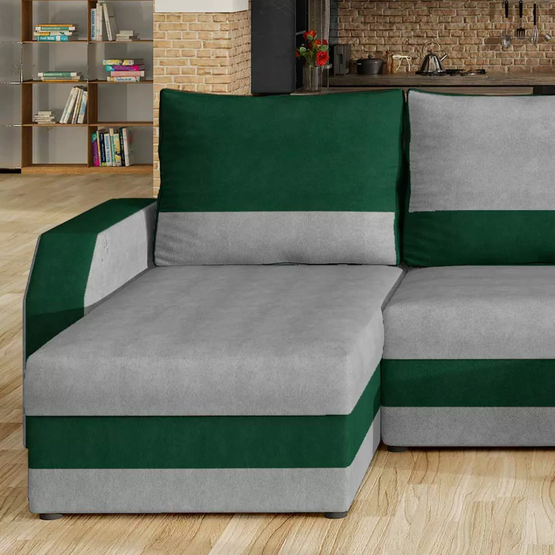 Couchlandschaft Couch mit Schlaffunktion und Bettkasten günstig online kaufen