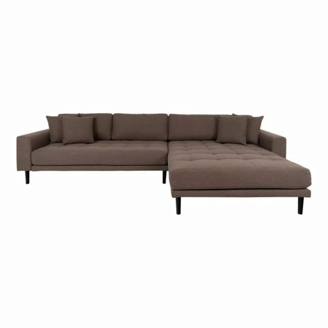 House Nordic Ecksofa Lido, in Braun, Stoff - 290x76x92cm (BxHxT) günstig online kaufen