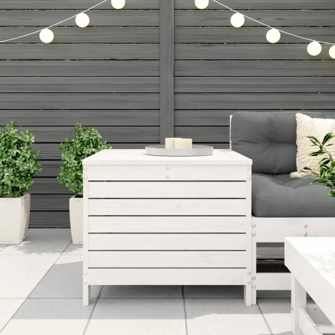 vidaXL Sofaelement Gartenhocker Weiß 62x63,5x53,5 cm günstig online kaufen