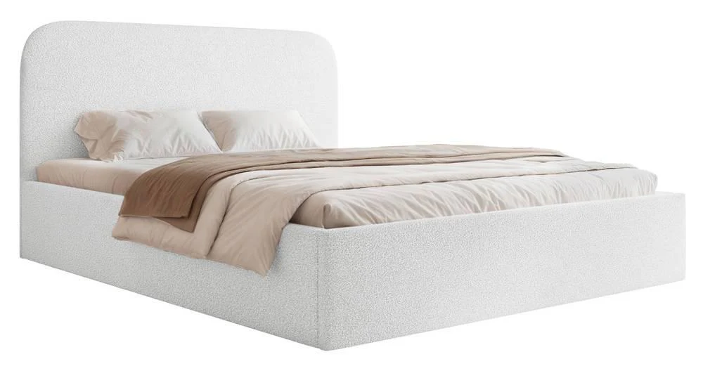 NADUVI Collection | Bettgestell Fia 180x200 Bouclé mit Staufach günstig online kaufen