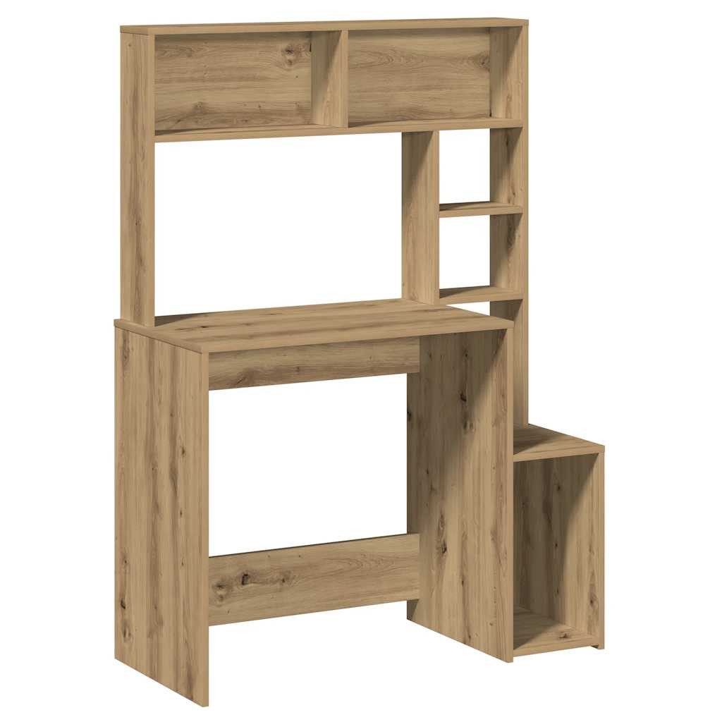 vidaXL Schreibtisch Schreibtisch mit Regal Artisan-Eiche günstig online kaufen