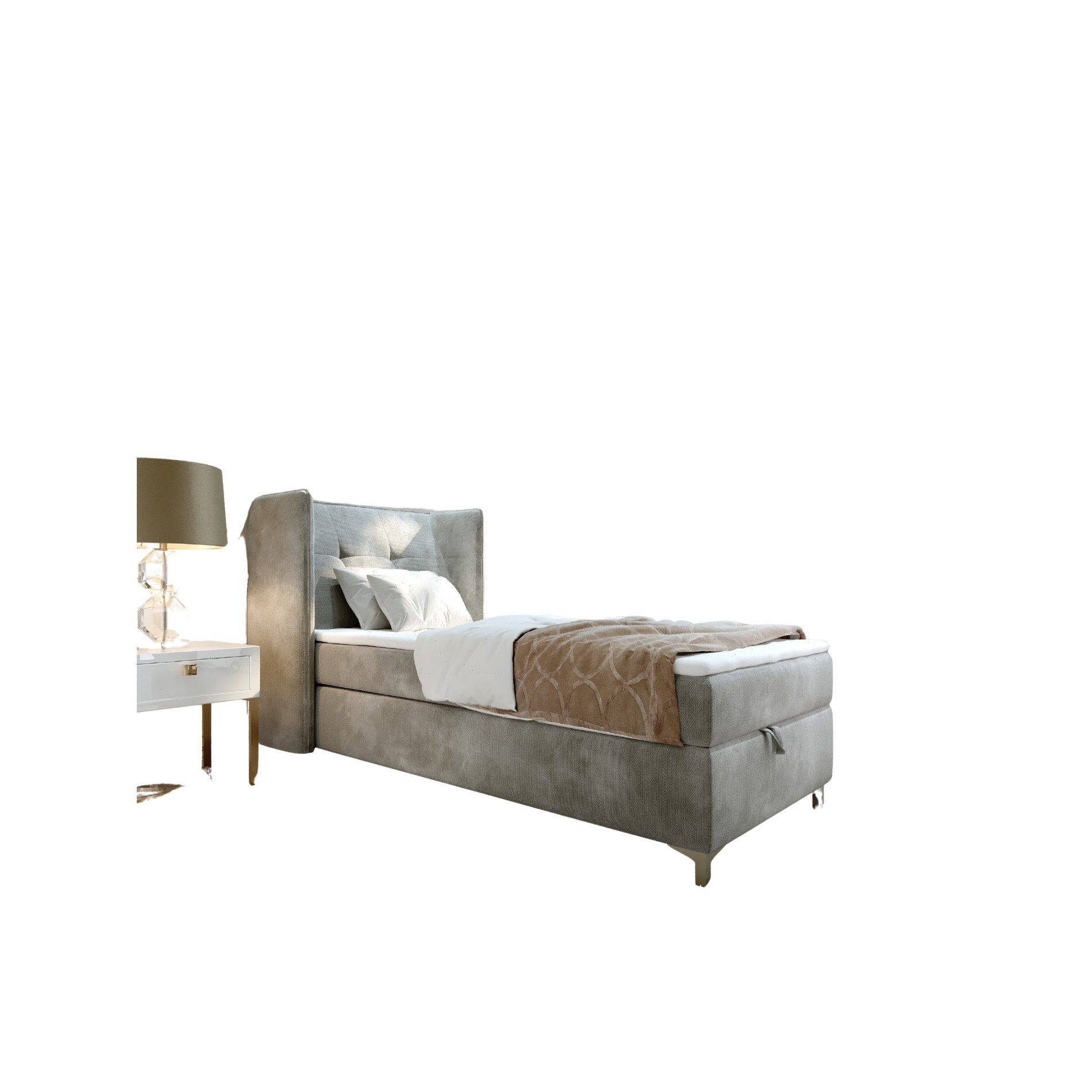 AN-MOEBEL4U Boxspringbett LOTOS in Samtstoff inkl. günstig online kaufen