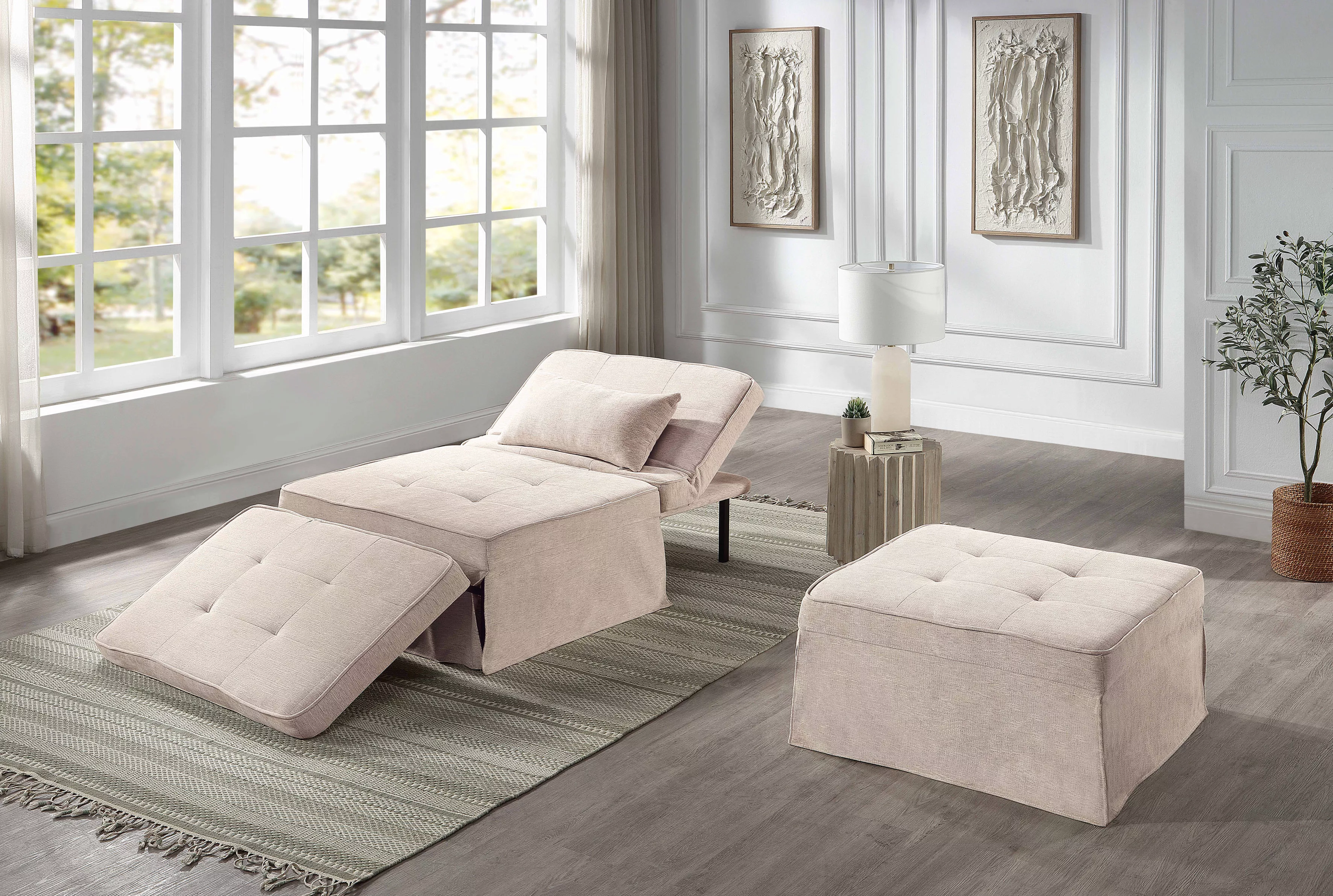 ATLANTIC home collection Schlafsofa Finn, wandelbar zum Loungesessel, Relax günstig online kaufen