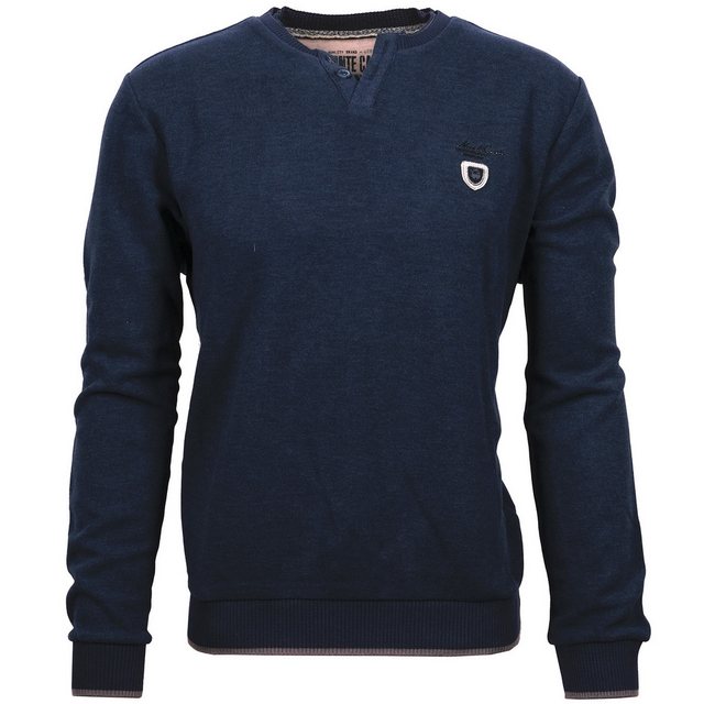 Mode Monte Carlo Sweatshirt Sweat-Shirt Serafino Jeansblau günstig online kaufen