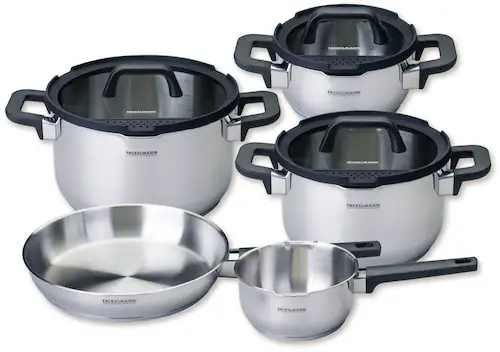 FACKELMANN Topf-Set »Elmau«, Edelstahl, (Set, 8 tlg.), Deckel mit Abgießfun günstig online kaufen
