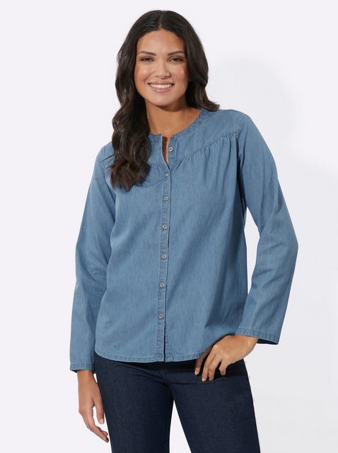 Sieh an! Klassische Bluse Jeansbluse günstig online kaufen