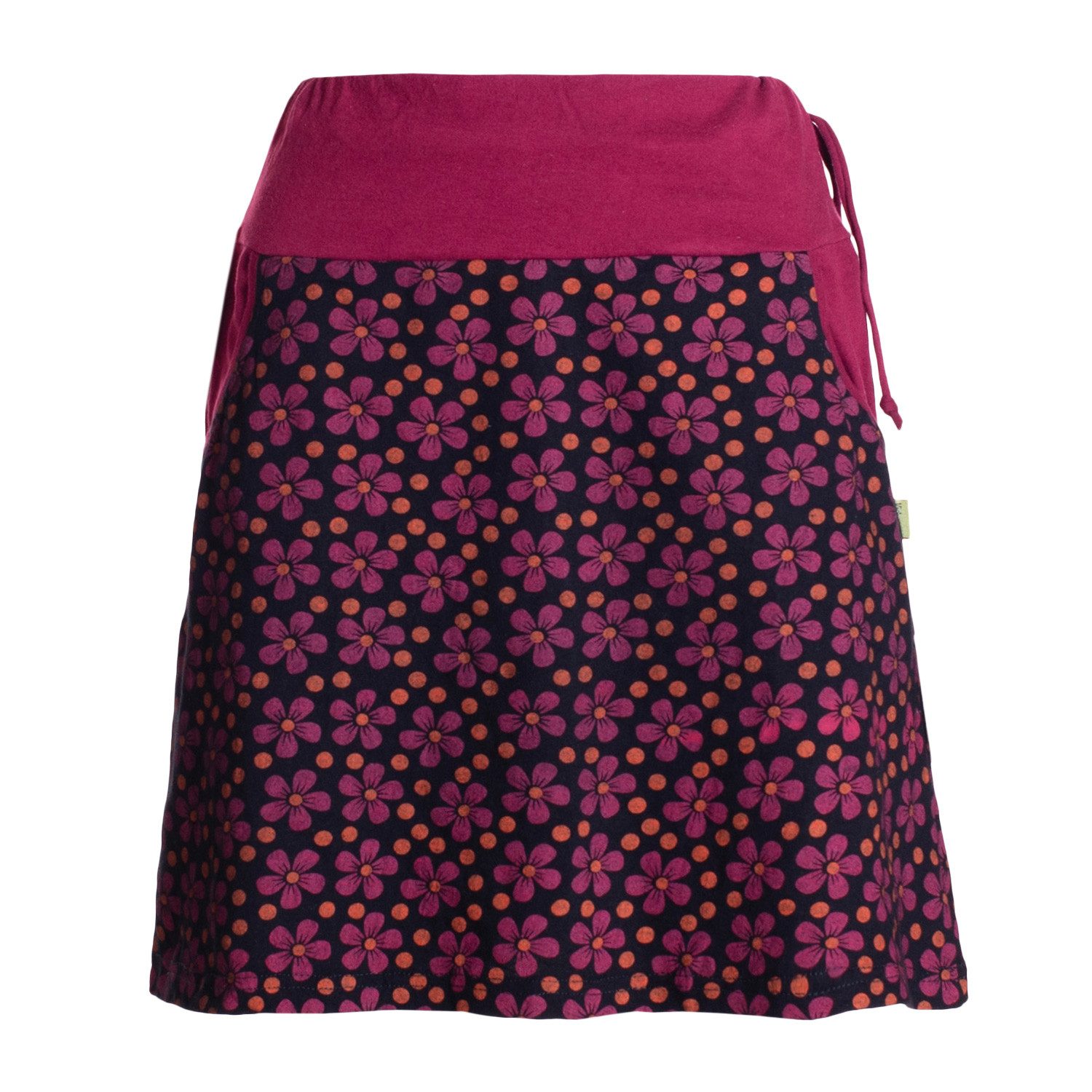 Vishes Minirock Damen Mini-Rock Baumwolle Blumen-Muster günstig online kaufen