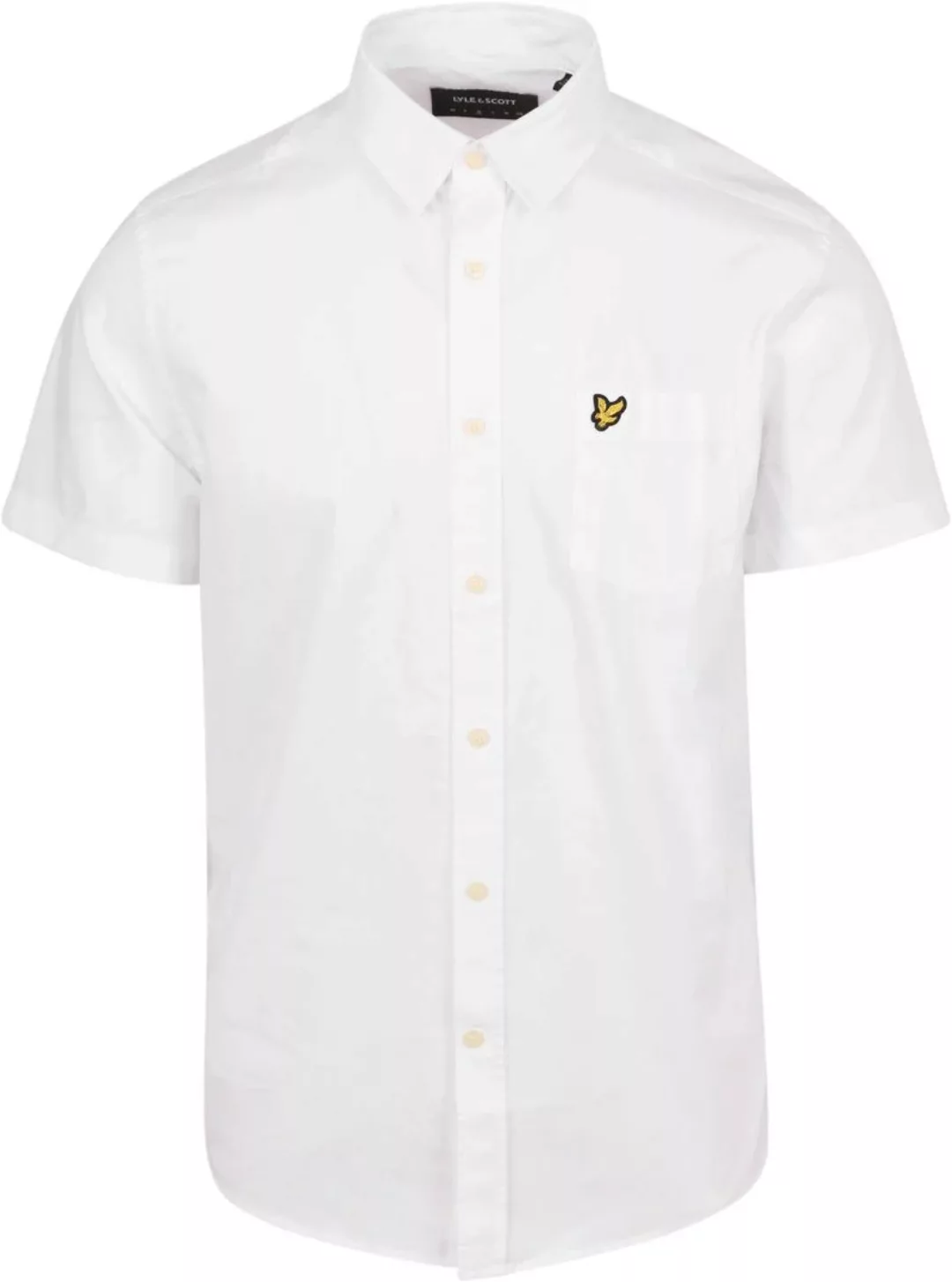 Lyle and Scott Short Sleeves Hemd Poplin Weiß - Größe M günstig online kaufen
