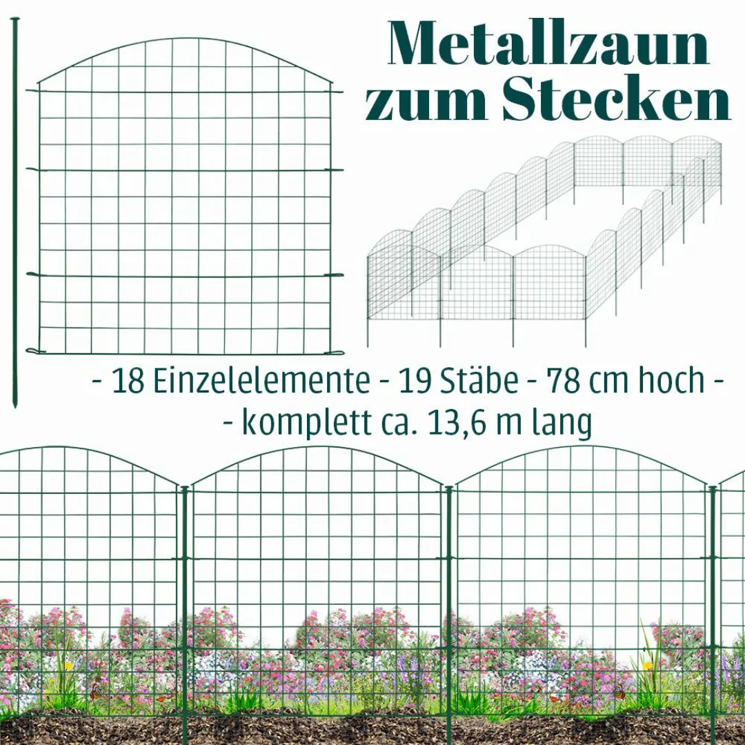 V2Aox Teichzaun Zaun Gartenzaun Steckzaun Teichzaun günstig online kaufen