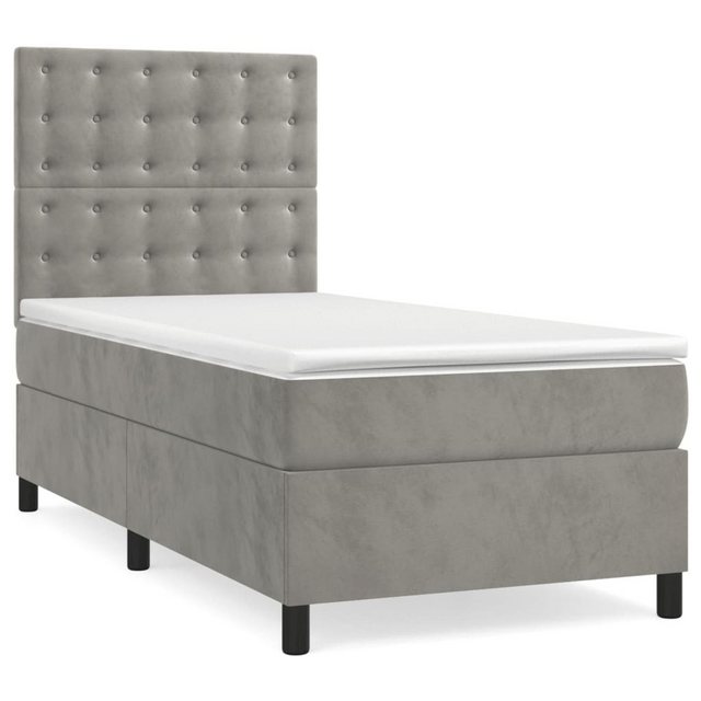 vidaXL Boxspringbett Bett Boxspringbett mit Matratze komplett Samt (90 x 19 günstig online kaufen