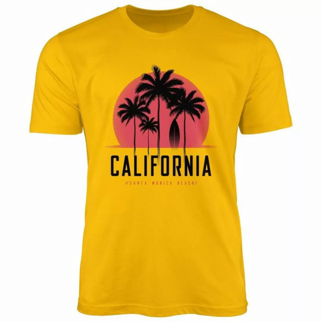 Neverless Print-Shirt Herren T-Shirt California Palmen Santa Monica Beach S günstig online kaufen