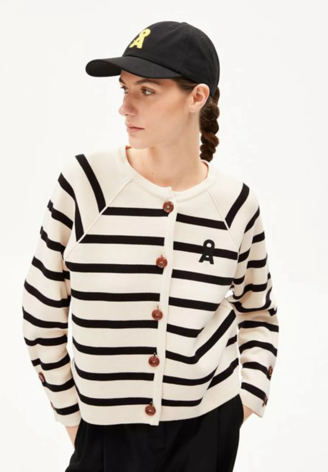 Armedangels Cardigan NAADJA STRIPES Damen Strickjacke aus Bio-Baumwolle Str günstig online kaufen