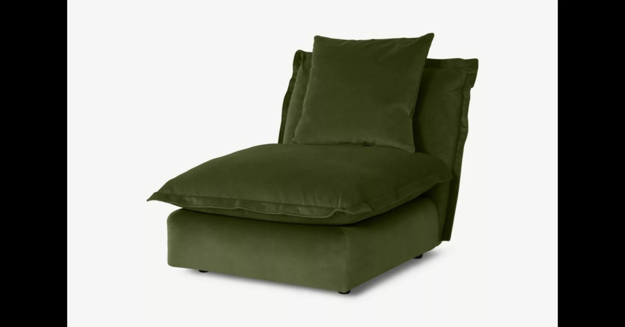 Fernsby Sofa-Modul, recycelter Samt in Moosgruen - MADE.com günstig online kaufen
