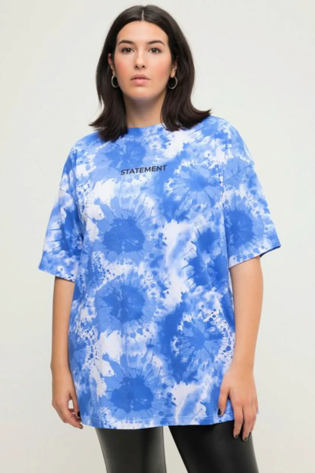 Studio Untold Rundhalsshirt T-Shirt oversized Batikprint Statement Rundhals günstig online kaufen