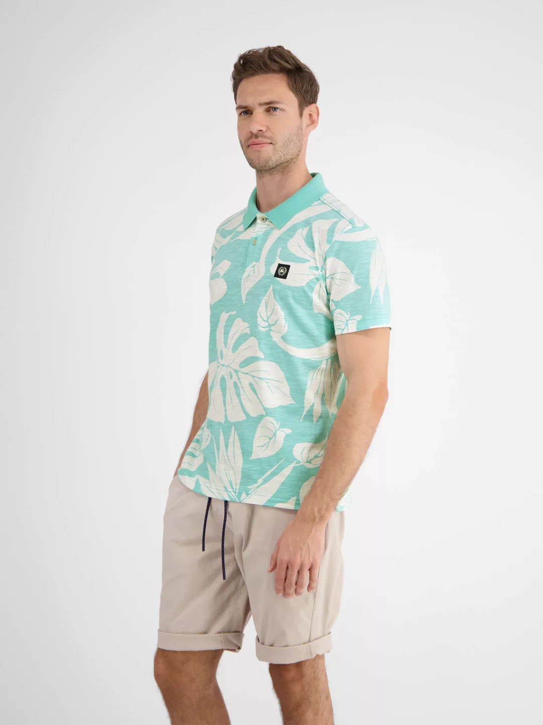 LERROS Poloshirt "LERROS Poloshirt im Hawaiian-Style" günstig online kaufen
