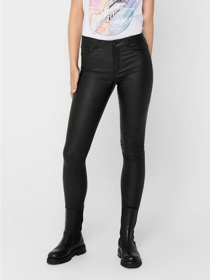 JACQUELINE de YONG Lederimitathose Skinny Jeans Leder Optik High Waist Stre günstig online kaufen