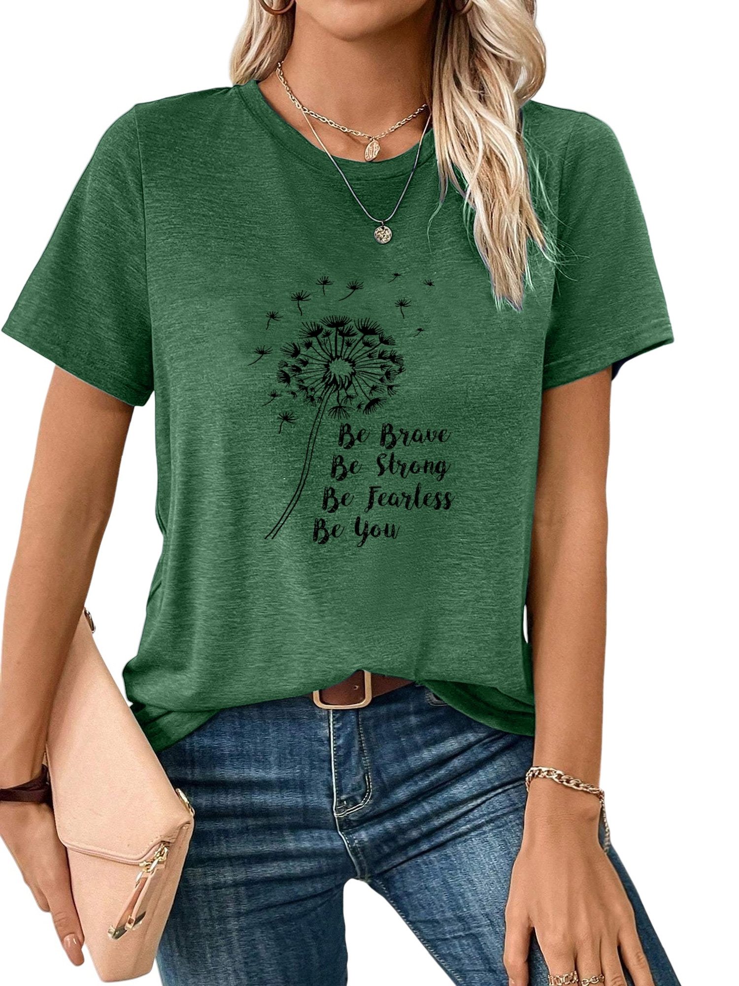 PYL Rundhalsshirt Damen Sommer Casual bequemes günstig online kaufen