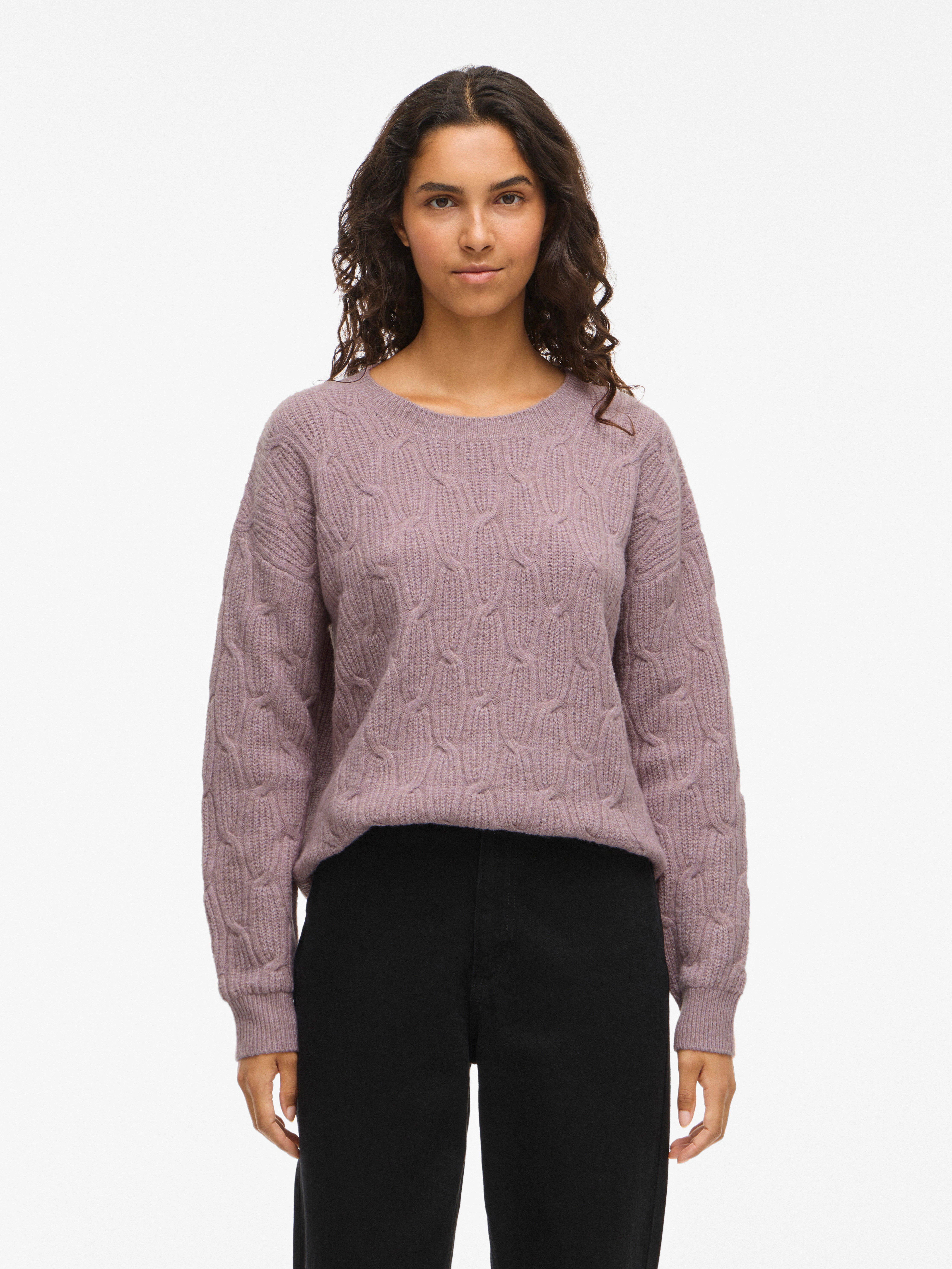 Vila Strickpullover "VILASSIA O-NECK L/S CABEL KNIT TOP -NOOS" günstig online kaufen