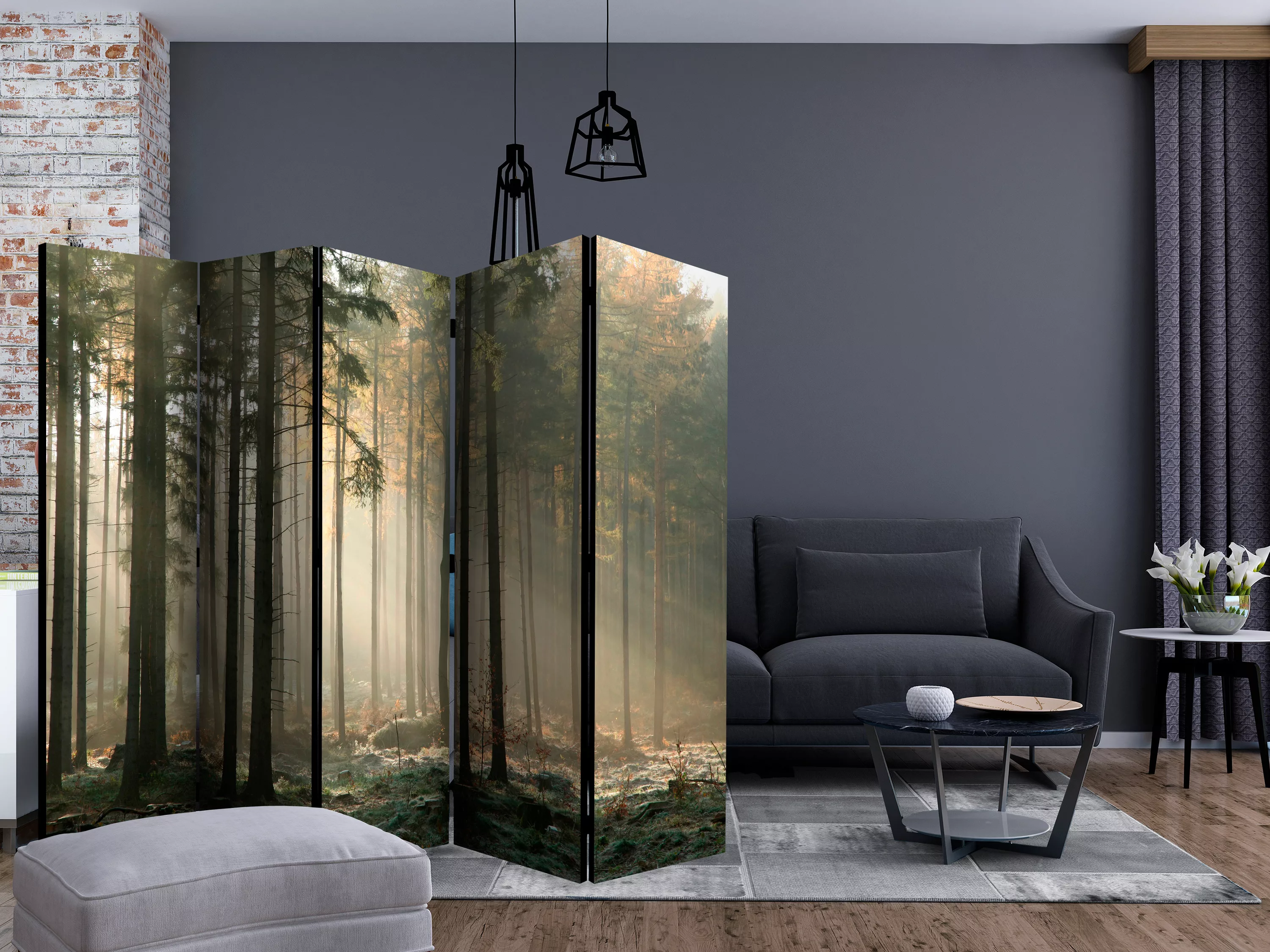 5-teiliges Paravent - Foggy November Morning Ii [room Dividers] günstig online kaufen