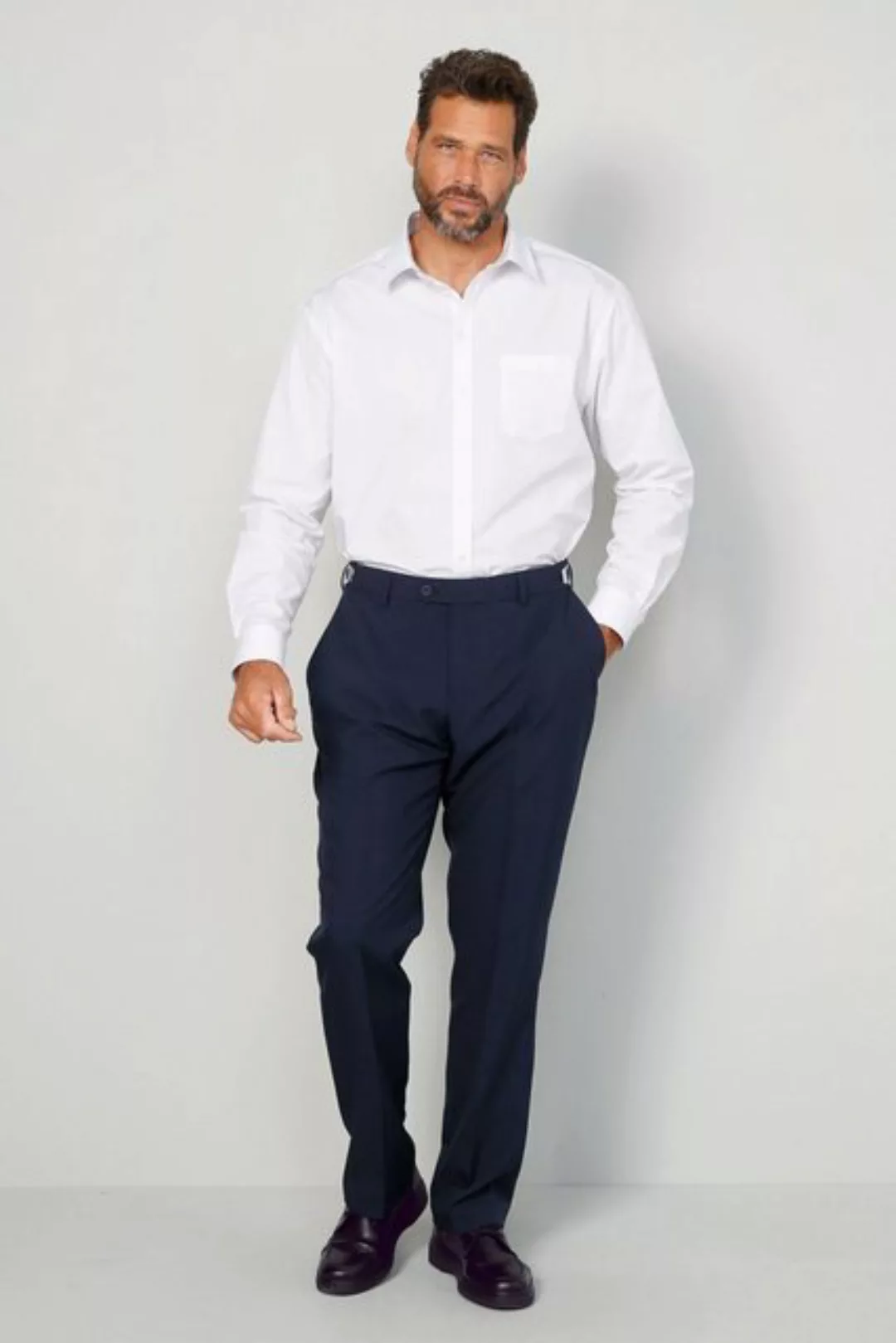 Men Plus Anzughose Men+ Hose Baukasten Regular Fit Bund verstellbar günstig online kaufen