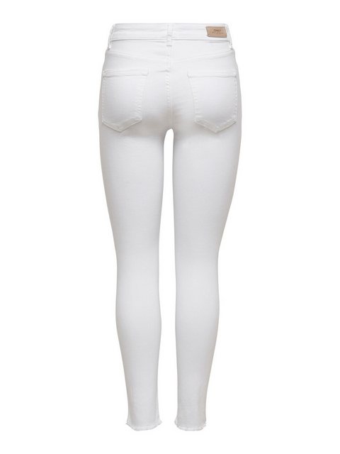 Only Damen Jeans onlBLUSH MID SK ANK RAW REA0730 - Skinny Fit - Weiß - Whit günstig online kaufen