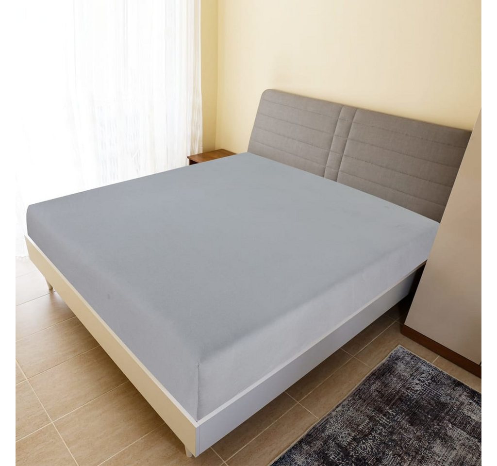 vidaXL Bett, Spannbettlaken 2 Stk. Jersey Grau 160x200 cm Baumwolle günstig online kaufen