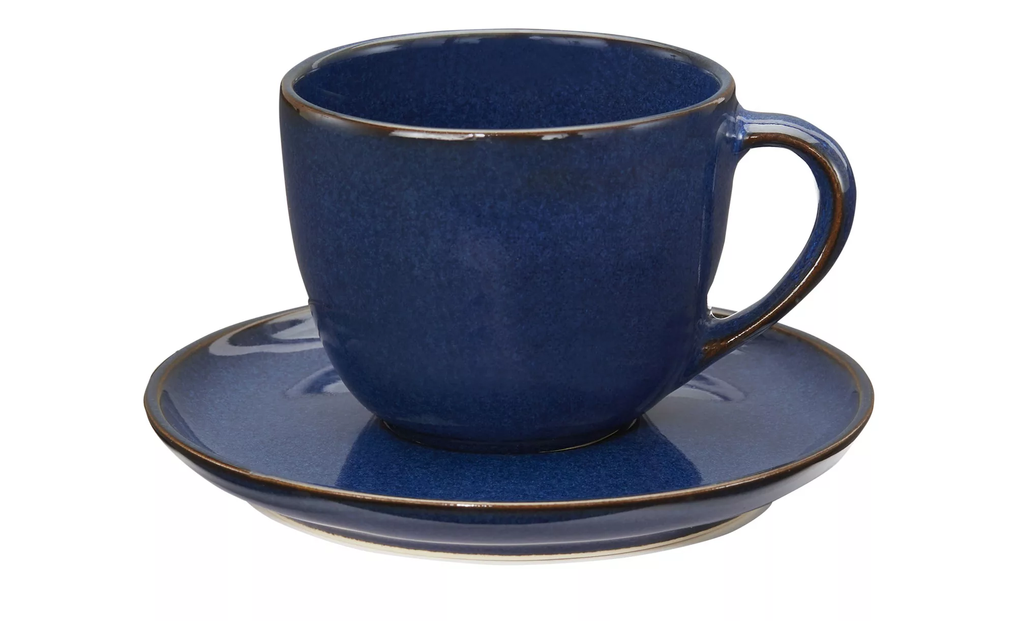 ASA SELECTION Cappuccinotasse mit Unterteller - blau - Porzellan - 7 cm - G günstig online kaufen