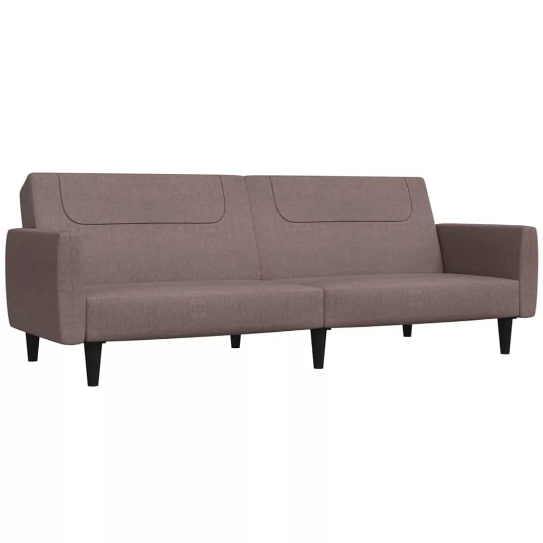 Vidaxl Schlafsofa 2-sitzer Taupe Stoff günstig online kaufen