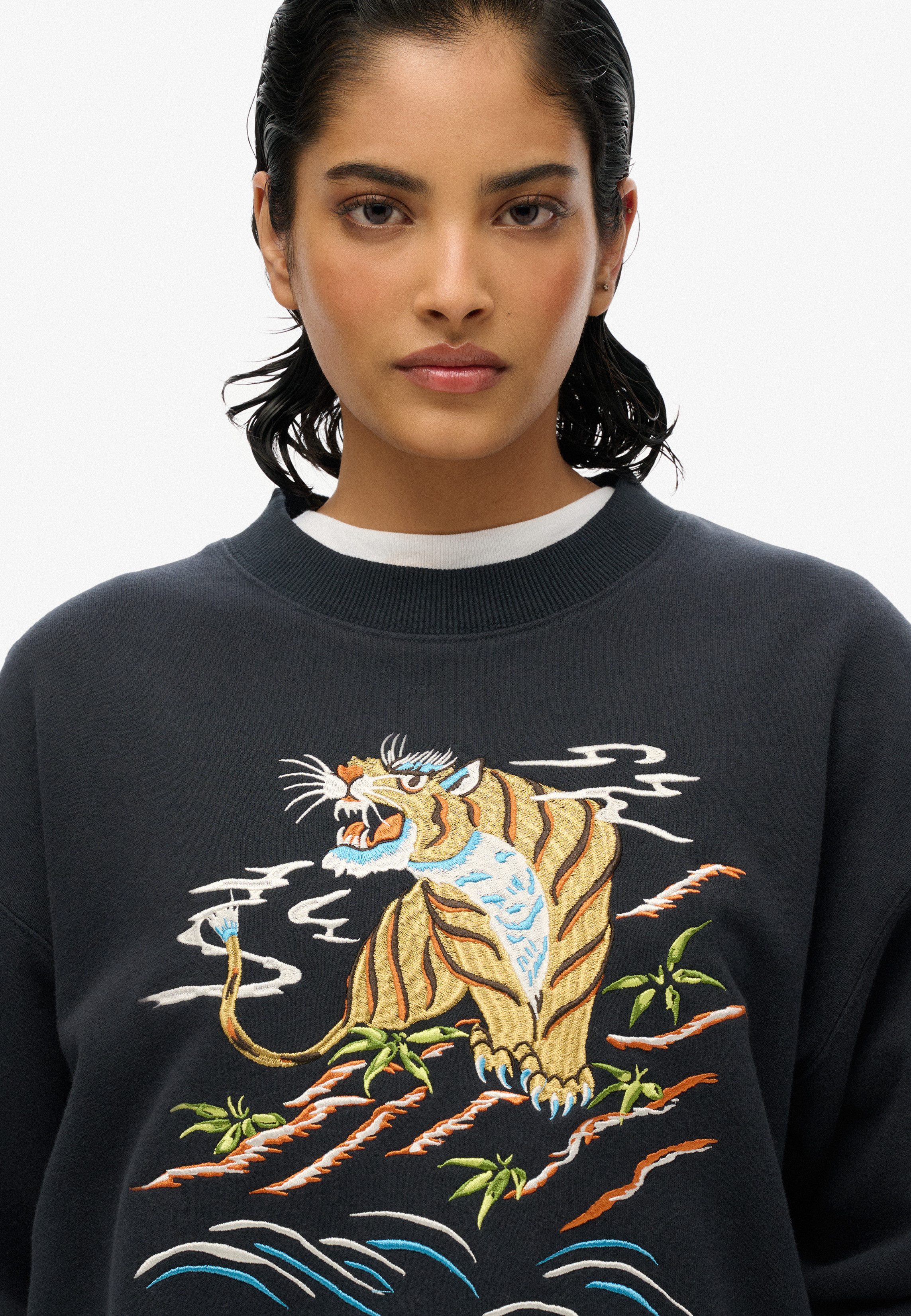 Superdry Sweatshirt SUIKA EMBROIDERED LOOSE CREW günstig online kaufen