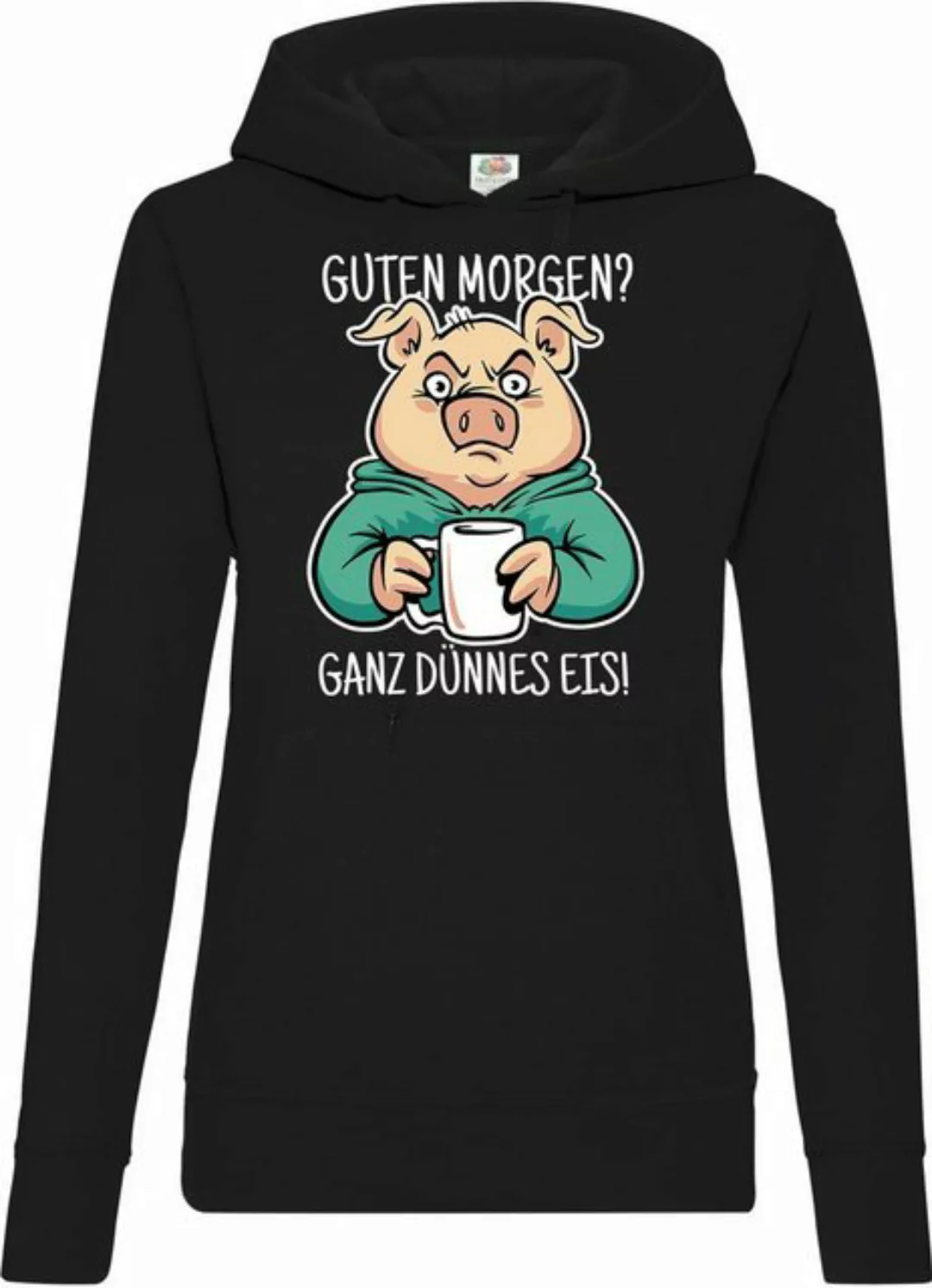 Youth Designz Kapuzenpullover "Guten Morgen? Ganz Dünnes Eis" Damen Hoodie günstig online kaufen