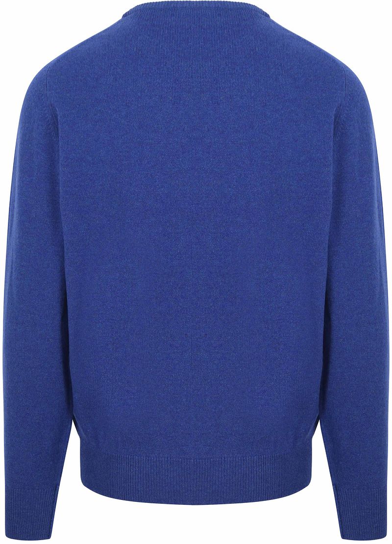 William Lockie O-Auschnitt Pullover Lammwolle Blau - Größe XL günstig online kaufen