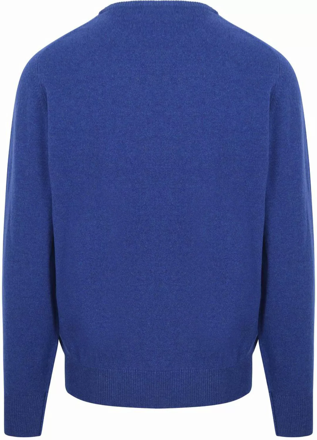 William Lockie O-Auschnitt Pullover Lammwolle Blau - Größe M günstig online kaufen