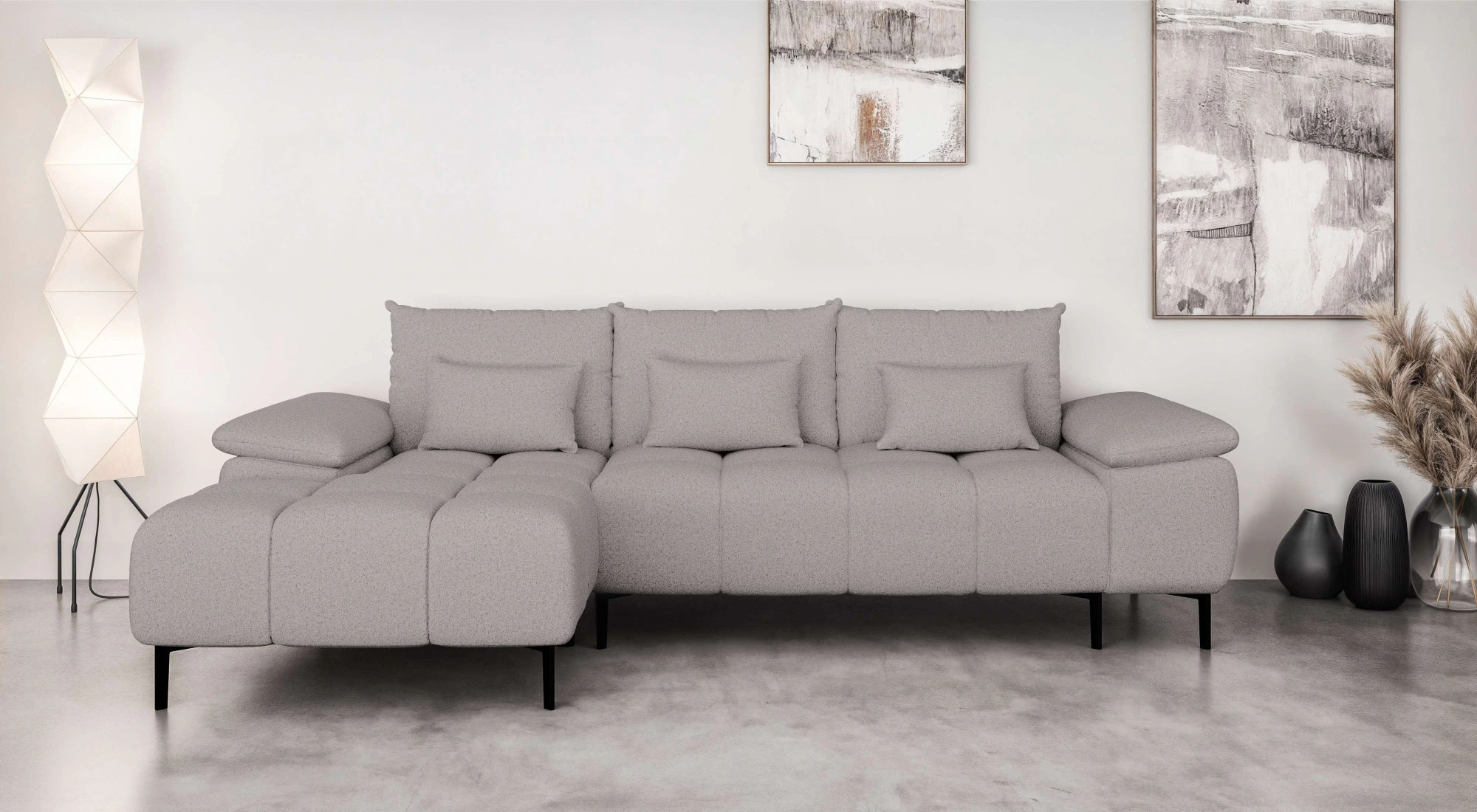 INOSIGN Ecksofa "DROMARA Schlafsofa mit Bettkasten, Maße: B/T/H 277/141/91 günstig online kaufen