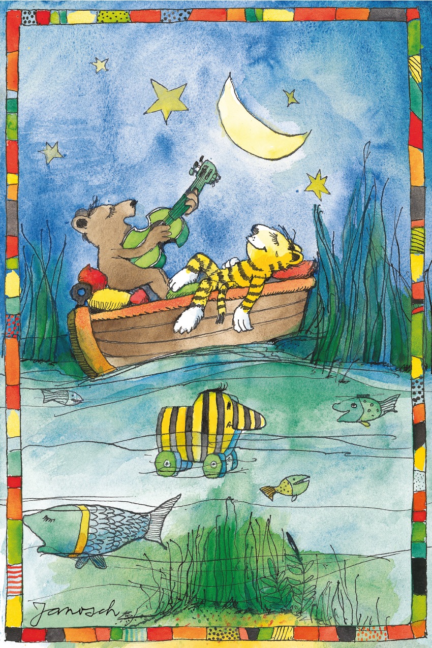 LuckyLinde Wanddekoobjekt "Der kleine Tiger und der kleine Bär im Boot", (1 günstig online kaufen