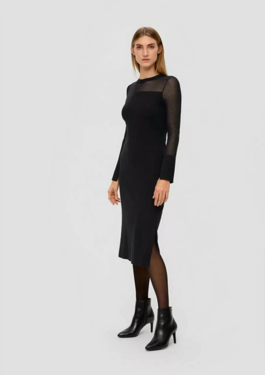 s.Oliver BLACK LABEL Maxikleid Strickkleid im Fabricmix günstig online kaufen