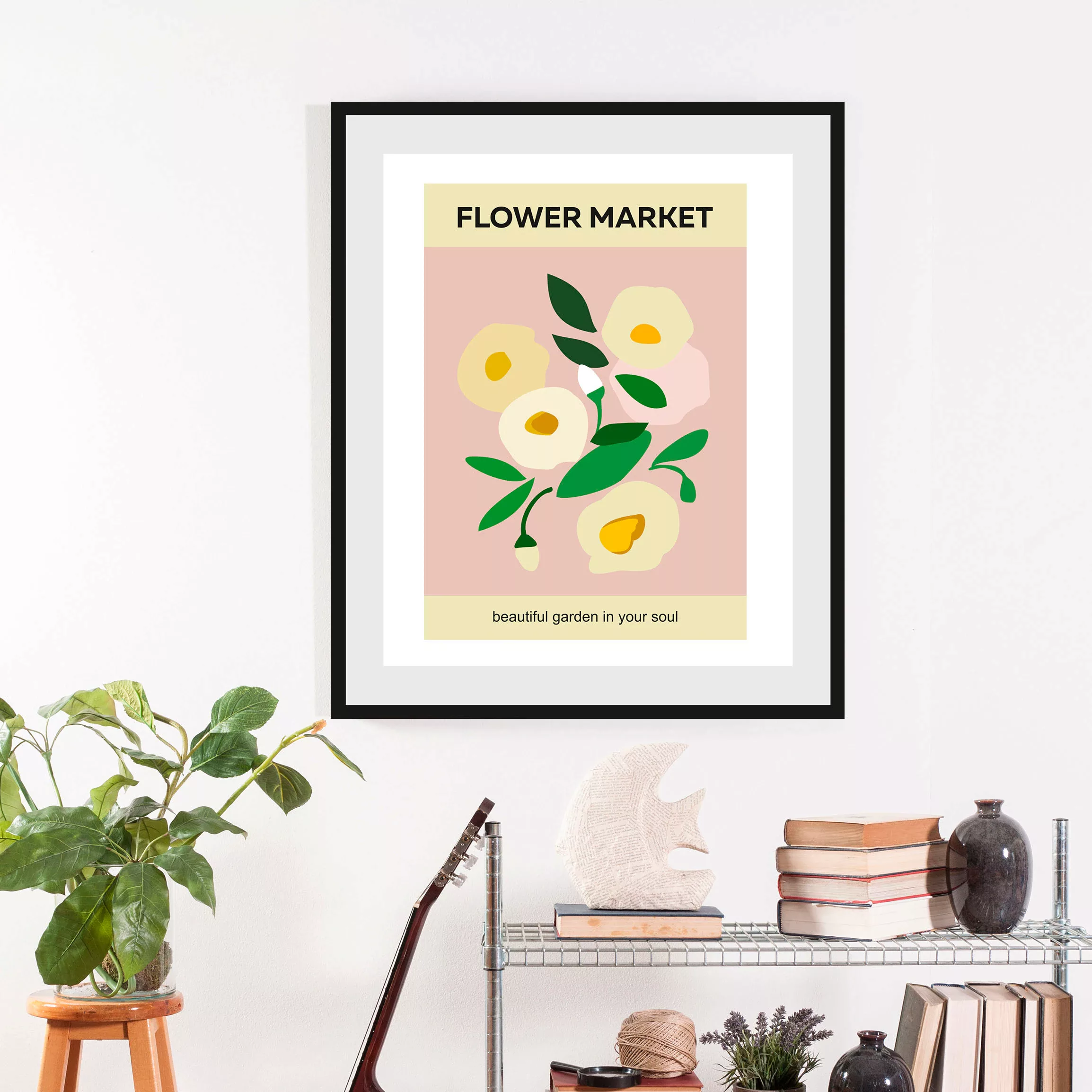queence Bild "Flower Market", Blumen, (1 St.), gerahmt günstig online kaufen