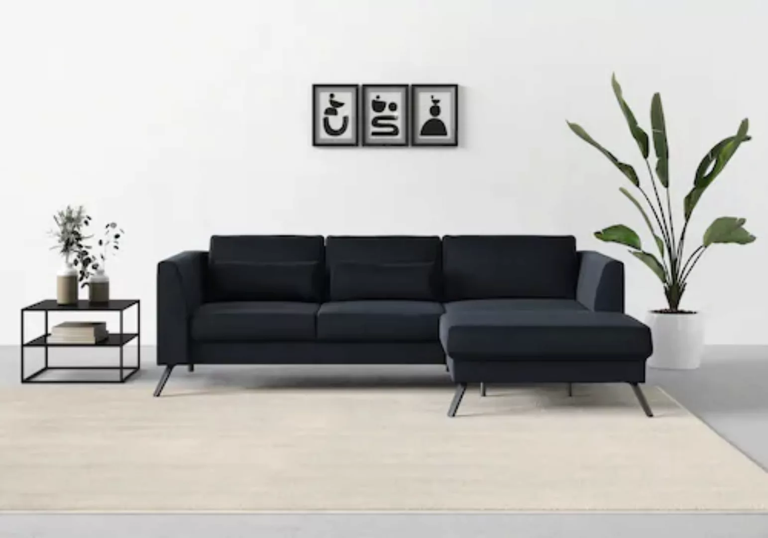 sit&more Ecksofa »Lindholm L-Form«, mit Sitztiefenverstellung und Federkern günstig online kaufen