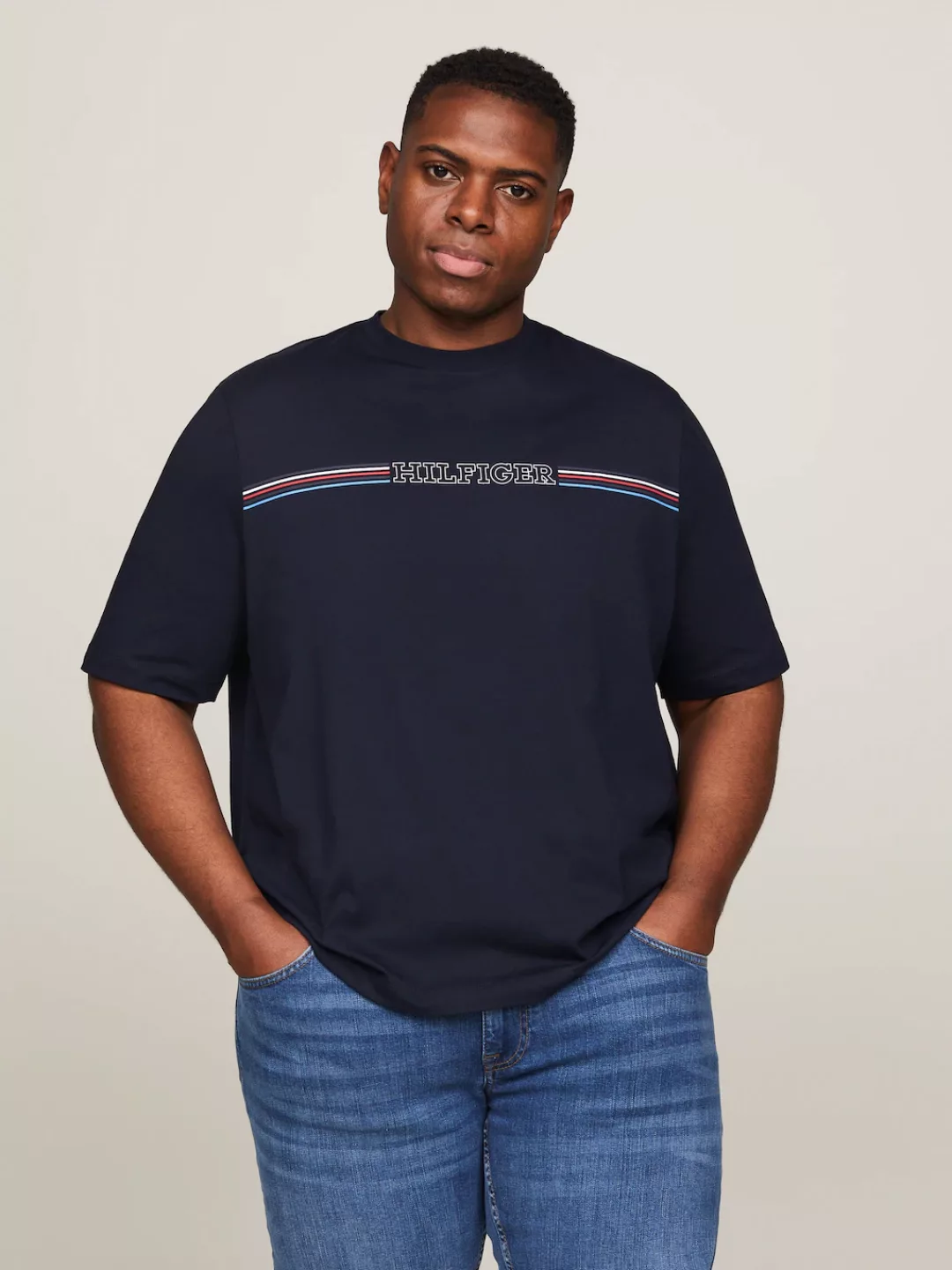 Tommy Hilfiger Big & Tall T-Shirt BT-STRIPE CHEST TEE-B Große Größen günstig online kaufen