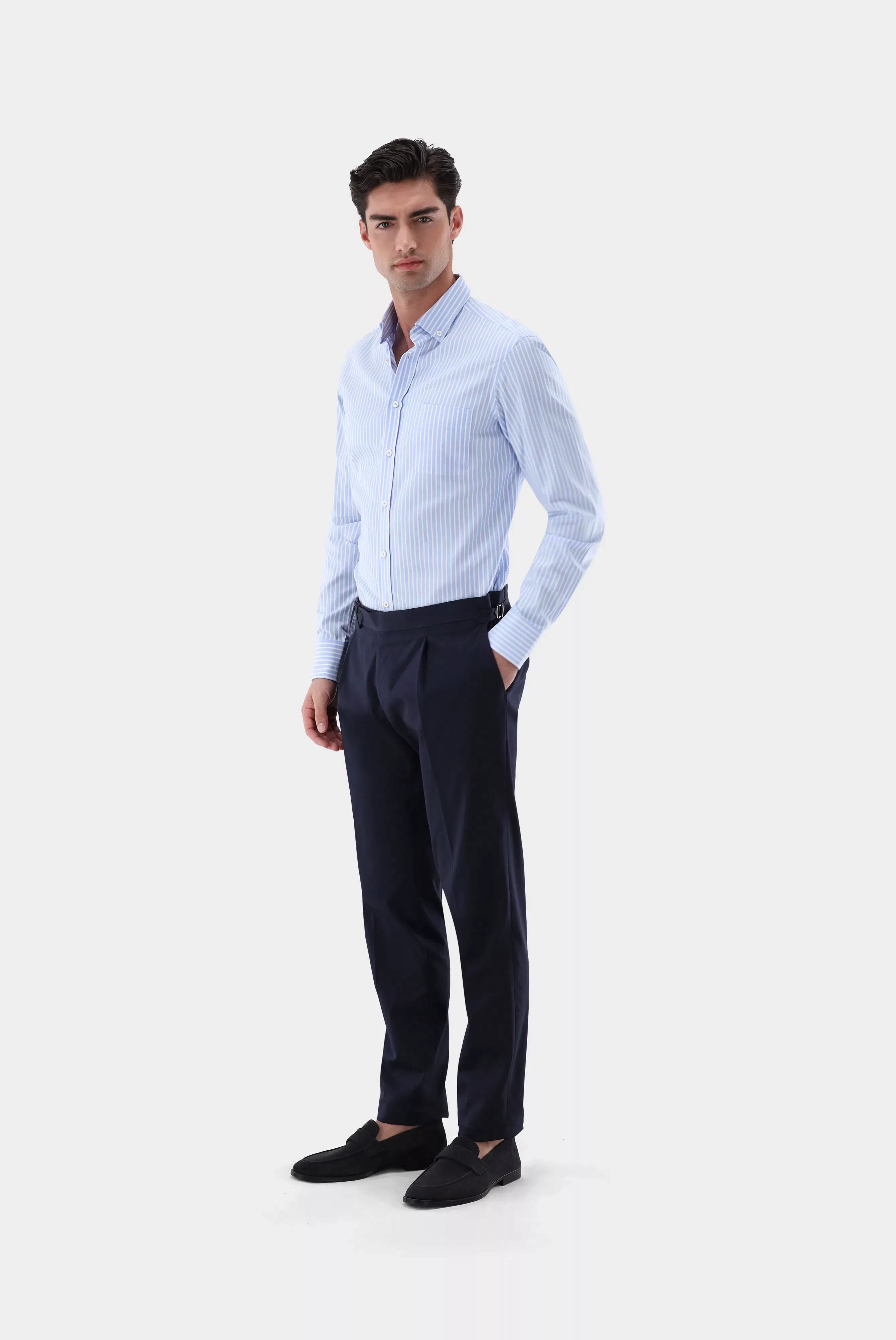 Oxford Hemd mit breiten Streifen Slim Fit günstig online kaufen