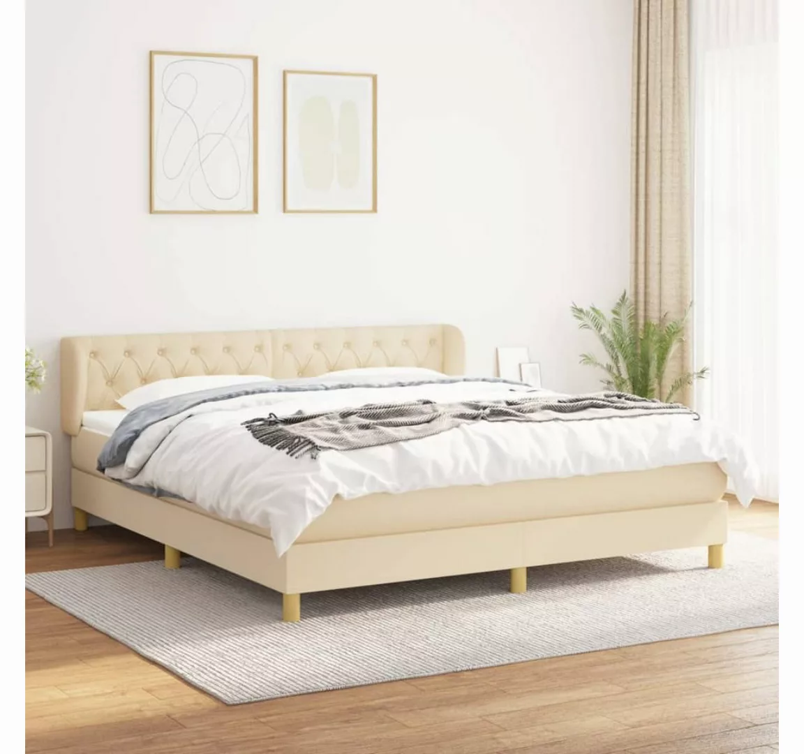 vidaXL Boxspringbett Bett Boxspringbett mit Matratze & Topper Stoff verschi günstig online kaufen