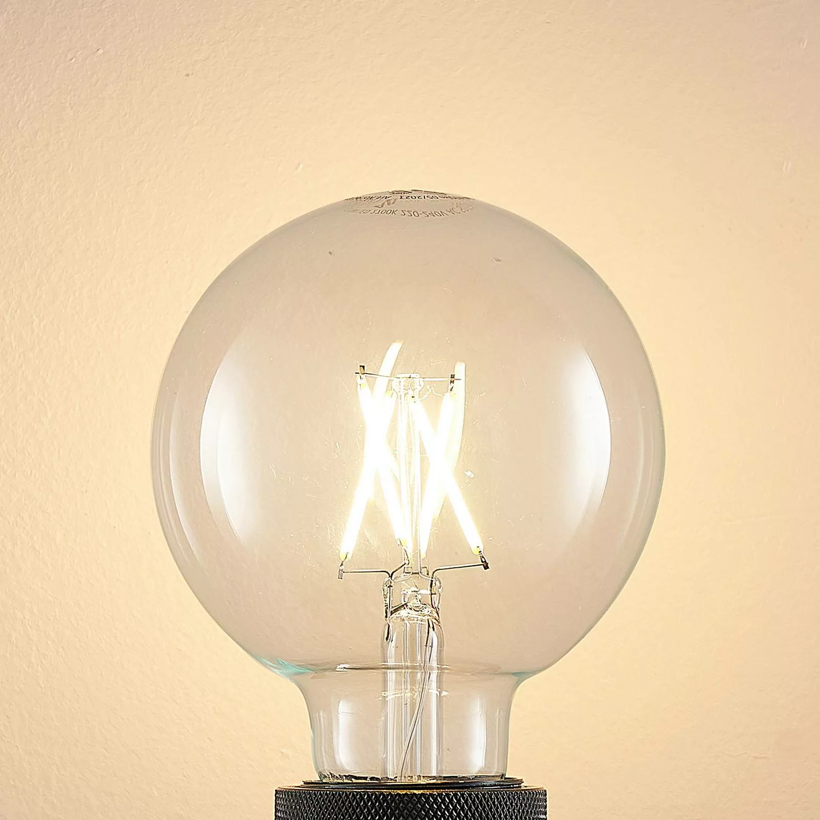 LED-Lampe E27 4W 2.700K G95 Globe klar 2er-Set günstig online kaufen
